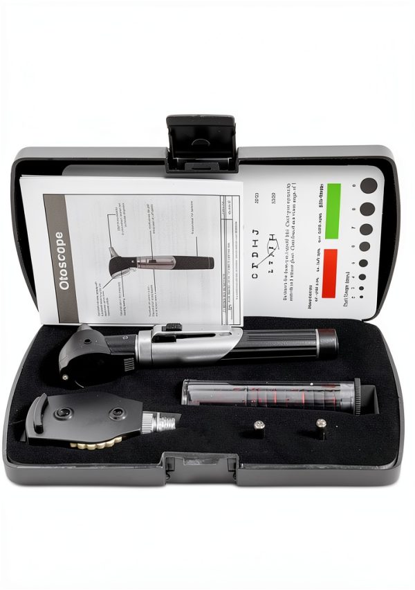 Premium Student Home USE LED Bright Light ENT Diagnostic Otoscope Green Plus 1 Extra Replacement Bulb Plus 10 Specula Cynamed-7