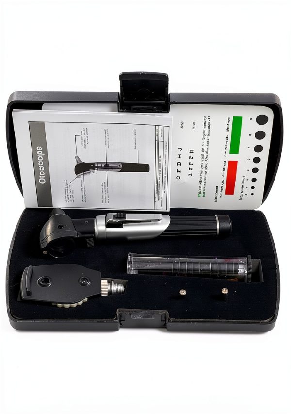 Premium Student Home USE LED Bright Light ENT Diagnostic Otoscope Green Plus 1 Extra Replacement Bulb Plus 10 Specula Cynamed-1