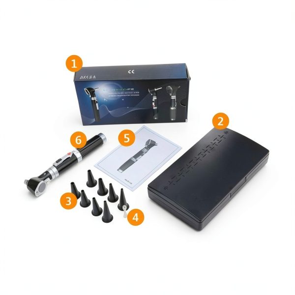 Mini Ear Otoscope Bysameyee 3X Magnifier LED Light with 4 Speculum-6