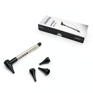 Stainless Steel Mini Diagnostic Otoscope with 3X Magnification, Bright LED Light, Clip and 3 Reusable and Easy-to-Clean Specula Sizes for Kids/Adults & Pet and 2 AAA Batteries-0