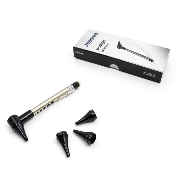 Stainless Steel Mini Diagnostic Otoscope with 3X Magnification, Bright LED Light, Clip and 3 Reusable and Easy-to-Clean Specula Sizes for Kids/Adults & Pet and 2 AAA Batteries-0