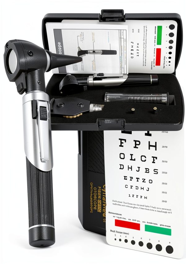 Premium Student Home USE LED Bright Light ENT Diagnostic Otoscope Green Plus 1 Extra Replacement Bulb Plus 10 Specula Cynamed-3