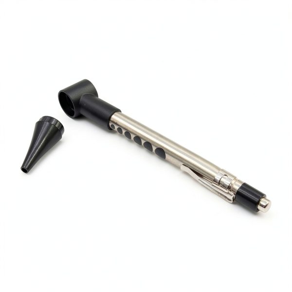 Stainless Steel Mini Diagnostic Otoscope with 3X Magnification, Bright LED Light, Clip and 3 Reusable and Easy-to-Clean Specula Sizes for Kids/Adults & Pet and 2 AAA Batteries-4