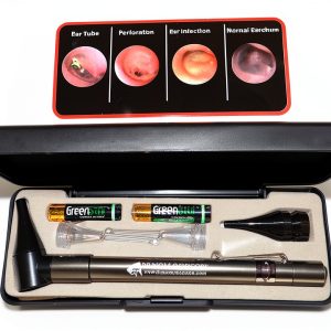 Dr Mom Slimline Stainless LED Pocket Otoscope with Soft White Light-0