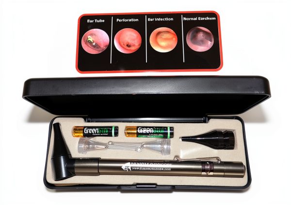 Dr Mom Slimline Stainless LED Pocket Otoscope with Soft White Light-0