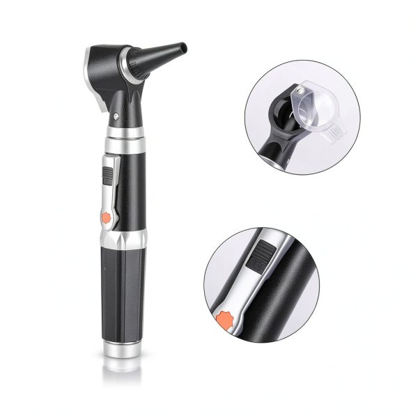 Mini Ear Otoscope Bysameyee 3X Magnifier LED Light with 4 Speculum-5