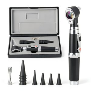 Mini Ear Otoscope Bysameyee 3X Magnifier LED Light with 4 Speculum-0