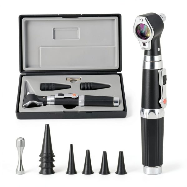 Mini Ear Otoscope Bysameyee 3X Magnifier LED Light with 4 Speculum-0