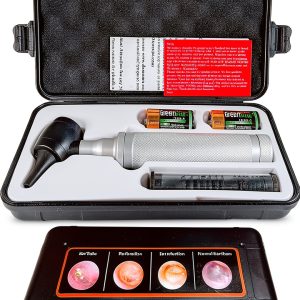 Dr Mom Professional Otoscope Full Size with Largest Lens Battery Case-0