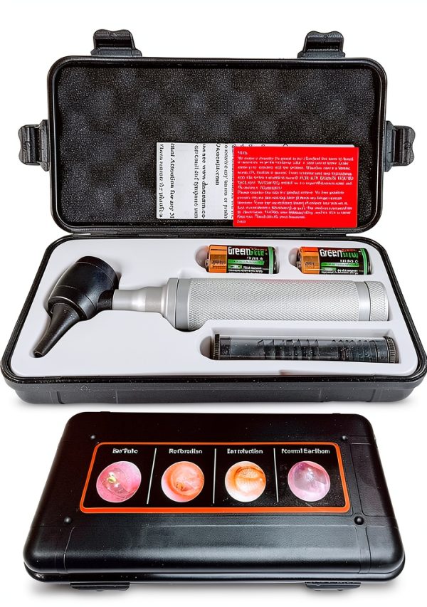 Dr Mom Professional Otoscope Full Size with Largest Lens Battery Case-0