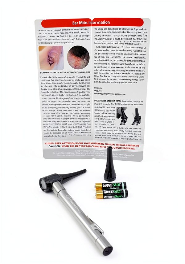 Pocket Veterinary LED Otoscope Dr Mom VTLEDOTO Model with Extra Long-3