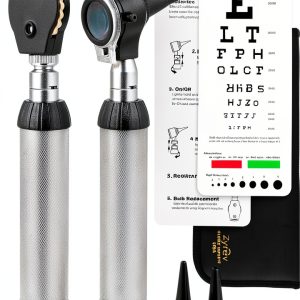 Zyrev 2-in-1 Otoscope Opthalmoscope Set with Carry Case-0