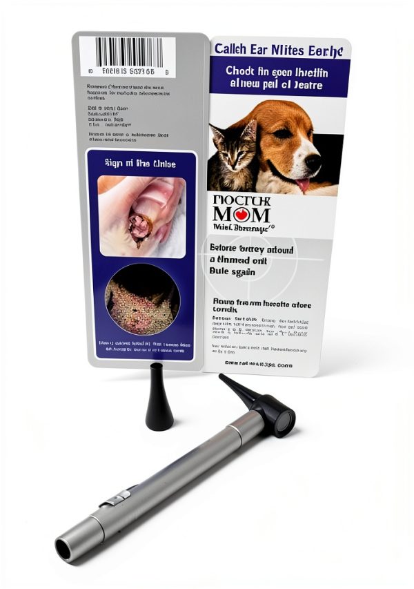 Pocket Veterinary LED Otoscope Dr Mom VTLEDOTO Model with Extra Long-0