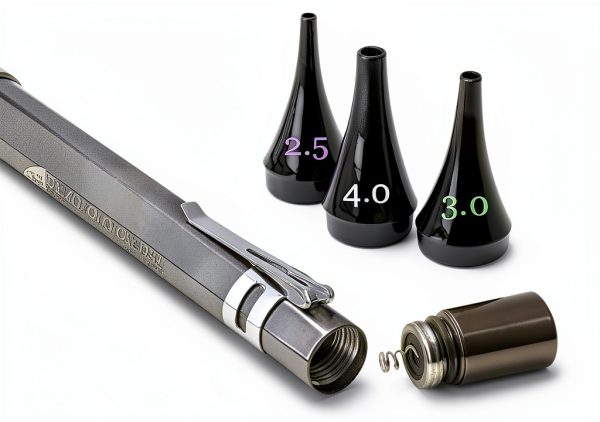 Dr Mom LED Otoscope Slimline Stainless Pocket with Soft White Light-4