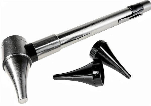 Dr Mom LED Otoscope Slimline Stainless Pocket with Soft White Light-0