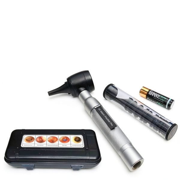 4th Generation Doctor Mom LED Pocket Pro Otoscope with Both Adult and Pediatric Disposable Specula Tips, Battery, and Protective Hard Plastic Case-5