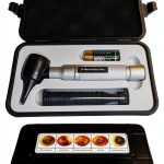 4th Generation Doctor Mom LED Pocket Pro Otoscope with Both Adult and Pediatric Disposable Specula Tips, Battery, and Protective Hard Plastic Case-0